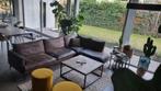 Mooie lederen design hoeksalon, Huis en Inrichting, Ophalen, Zo goed als nieuw, Leer