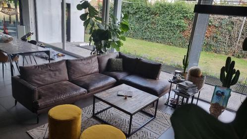 Mooie lederen design hoeksalon, Huis en Inrichting, Zetels | Complete zithoeken, Zo goed als nieuw, Leer, Overige materialen, Ophalen