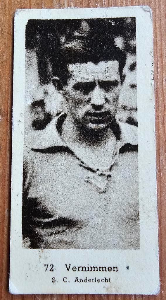 1940s (pre panini) nr 72 Joseph Vernimmen SC Anderlecht!, Hobby en Vrije tijd, Stickers en Plaatjes, Gebruikt, Plaatje, Ophalen of Verzenden