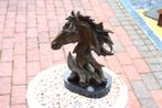 cheval buste en bronze signé , MILO, Antiquités & Art, Enlèvement ou Envoi, Bronze
