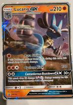 Pokémon lucario gx GROTE KAART, Hobby en Vrije tijd, Verzamelkaartspellen | Pokémon, Ophalen of Verzenden, Zo goed als nieuw, Losse kaart