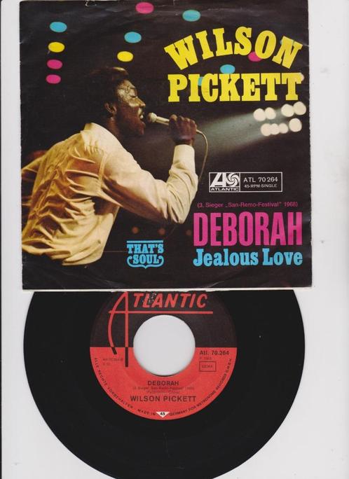 Wilson Pickett – Deborah / Jealous Love   1968, CD & DVD, Vinyles Singles, Utilisé, Single, R&B et Soul, 7 pouces, Enlèvement ou Envoi