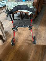 Rollator Plaza Lite Red, Ophalen, Lichtgewicht, Zo goed als nieuw