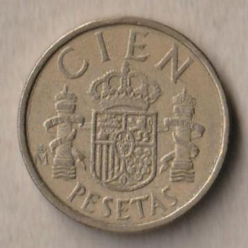 Spanje : 1 (gebruikte) munt van 100 pesetas (1984) beschikbaar voor biedingen
