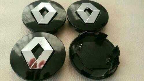 4 x 57 mm of 60 mm Renault velgen center caps / naafdoppen, Auto diversen, Wieldoppen, Nieuw, Ophalen of Verzenden