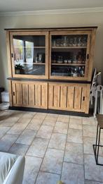 wandkast/barkast, Huis en Inrichting, Ophalen, Zo goed als nieuw, Overige houtsoorten, Met deur(en)