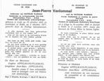 Bidprentje Jean-Pierre Vanlommel - Oudstrijder 1914-1918, Verzamelen, Bidprentjes en Rouwkaarten, Ophalen of Verzenden, Bidprentje