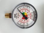 Manometer 0 - 12 bar & 0 - 174 psi (nieuw), Doe-het-zelf en Bouw, Ophalen, Nieuw, 10 bar of meer