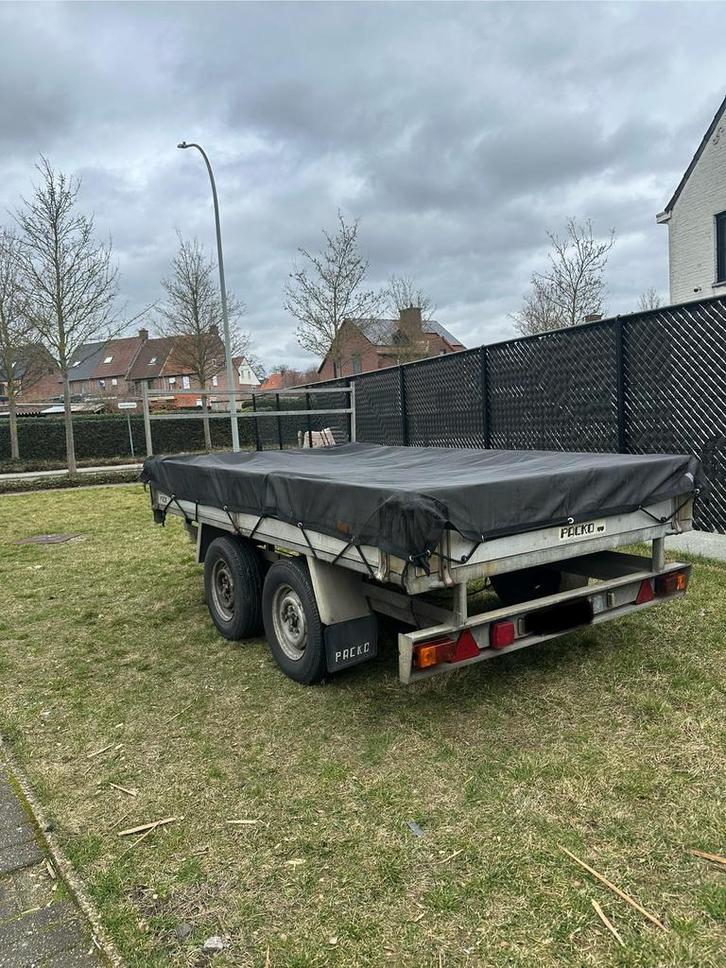 Geremde aanhangwagen plateau 2000kg, Auto diversen, Aanhangers en Bagagewagens, Zo goed als nieuw, Ophalen of Verzenden