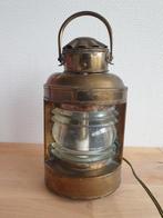 Authentieke koperen scheepslamp, Antiek en Kunst, Ophalen