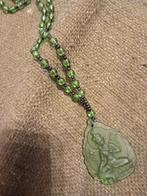 Collier jade vert meditation, Handtassen en Accessoires, Kettingen, Ophalen of Verzenden, Groen