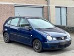 Volkswagen Polo 1.2 benzine 149.500km BJ 2003 Airco Export, Auto's, Voorwielaandrijving, USB, Stof, Zwart
