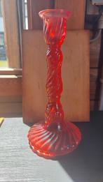 Rode glazen kandelaar, Antiek en Kunst, Ophalen, Glas