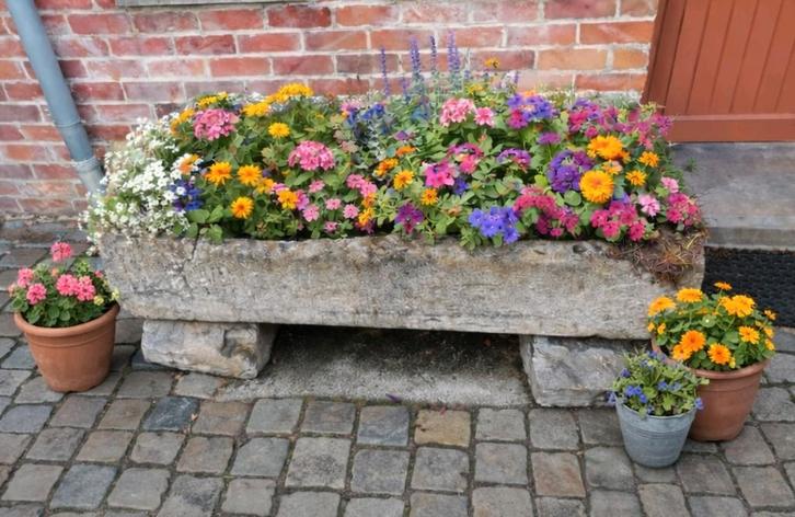 Oude authentieke paarden trog arduin voederbak, Dieren en Toebehoren, Dierenvoeding, Ophalen