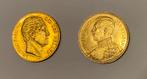 20 Fr Leopold I en Albert I, Postzegels en Munten, Munten | België, Ophalen of Verzenden, Goud, Setje, Goud