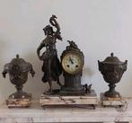 Horloge ancienne, décoration cheminée, Moreau fleur de mai, Enlèvement ou Envoi