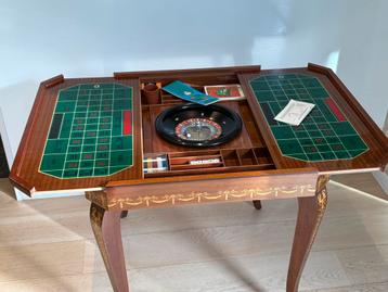 Italiaanse casinotafel - ingelegd - uitstekende staat beschikbaar voor biedingen