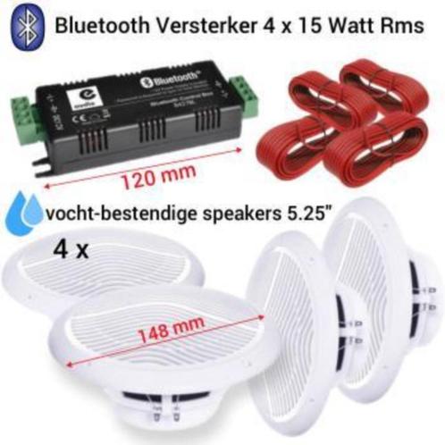 Compleet Bluetooth systeem met 4 plafond speakers [KJ-1113], Audio, Tv en Foto, Luidsprekerboxen, Nieuw, Ophalen of Verzenden