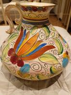 Prachtige oude vaas erfstuk prachtig met de hand geschilderd, Antiquités & Art, Antiquités | Vases, Enlèvement ou Envoi