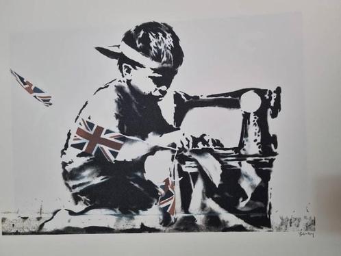 Banksy - Le travail des esclaves, Antiquités & Art, Art | Lithographies & Sérigraphies, Enlèvement ou Envoi