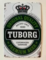 Metalen reclamebord Tuborg, Verzamelen, Biermerken, Ophalen of Verzenden, Nieuw, Reclamebord, Plaat of Schild