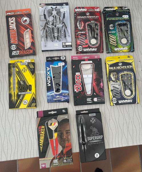 10 dartssets te koop, Sport en Fitness, Darts, Zo goed als nieuw, Pijlen, Ophalen of Verzenden