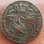 BELGIË / BELGIQUE :1 CENTIME 1907 FL KM 34.1, Postzegels en Munten, Munten | België, Verzenden, Brons, Losse munt
