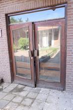 Raamkozijn met dubbele deuren, Doe-het-zelf en Bouw, 150 tot 225 cm, Raamkozijn, Gebruikt, Hout