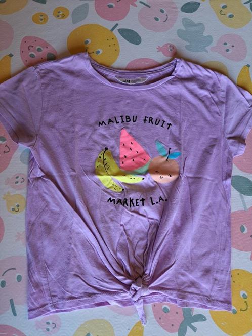 lila T-shirt H&M, maat 134/140, Enfants & Bébés, Vêtements enfant | Taille 134, Comme neuf, Fille, Chemise ou À manches longues