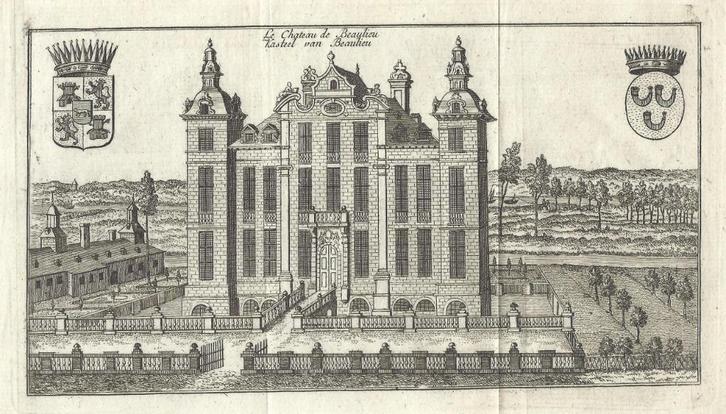 1786 - Machelen - kasteel van Beaulieu, Antiek en Kunst, Kunst | Etsen en Gravures, Verzenden