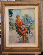 Maurice MEYNAERT, op het terras, Antiek en Kunst, Kunst | Schilderijen | Klassiek, Ophalen of Verzenden