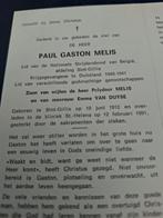 Krijgsgevangene in Duitsland 1940-1945, Verzamelen, Bidprentjes en Rouwkaarten, Ophalen of Verzenden