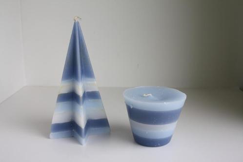 Handmade kaarsen in verschillende tinten blauw, Maison & Meubles, Accessoires pour la Maison | Bougeoirs & Bougies, Neuf, Bougie