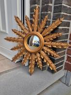 Grote masief houten zonnespiegel 63cm., Huis en Inrichting, Woonaccessoires | Spiegels, Gebruikt, Rond, Ophalen of Verzenden, Minder dan 100 cm