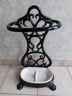 IJzeren antieke paraplubak met geëmailleerde opvangbak, Enlèvement, Comme neuf