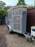 1.5 paardentrailer te koop, Dieren en Toebehoren, Paarden en Pony's | Trailers en Aanhangwagens, Ophalen, Gebruikt, Hout, 1½-paards trailer