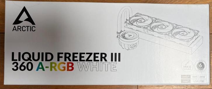 Arctic Cooling Liquid Freezer III 360 A-RGB blanc, Computers en Software, Computerkoelers, Gebruikt, Waterkoeling, Ophalen of Verzenden