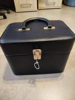 Vintage beautycase donkerblauw, Bijoux, Sacs & Beauté, Boîtes de maquillage & Beauty case, Enlèvement
