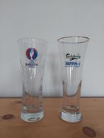 Verres Carlsberg Euro 1996 et 2016, Collections, Verres & Petits Verres, Utilisé, Enlèvement ou Envoi, Verre à bière