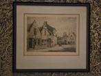 Ets Romain Malfait - Vrijheidsplein Lokeren - 24/50, Antiek en Kunst, Kunst | Etsen en Gravures, Ophalen