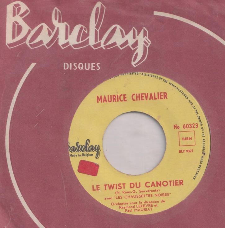 Maurice Chevalier – Le twist du canotier / Moi avec une chan, Cd's en Dvd's, Vinyl Singles, Gebruikt, Single, Pop, 7 inch, Ophalen of Verzenden
