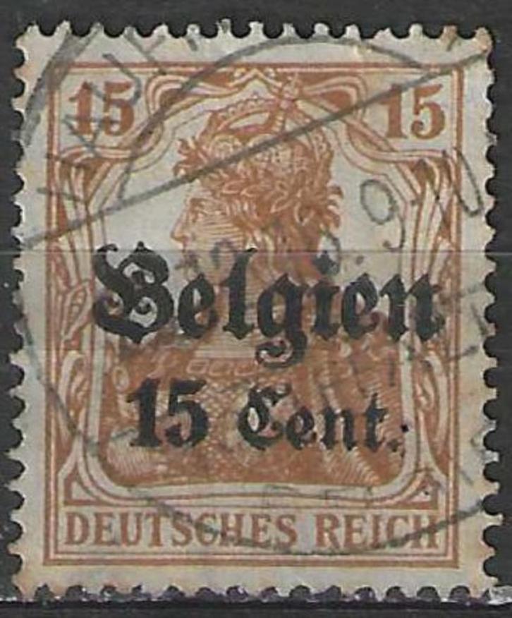 Belgie Duitse bezetting 1916/1918 - Yvert/OBP 15 - Cent (ST), Postzegels en Munten, Postzegels | Europa | België, Gestempeld, Gestempeld