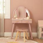 Coiffeuse en bois rose Little Dutch avec tabouret — Neuve, Neuf, Enlèvement ou Envoi, Moins de 100 cm, 50 à 100 cm