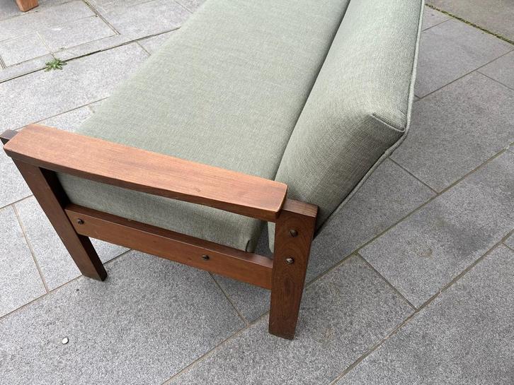 Canapé scandinave - Bois massif - Nouveau tissus, Maison & Meubles, Canapés | Salons, Comme neuf, Banc droit, Trois personnes