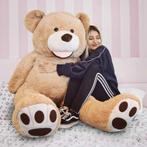 Grote XL Teddybeer Mikamax licht bruin 160 cm hoog., Ophalen of Verzenden, Nieuw, Beer