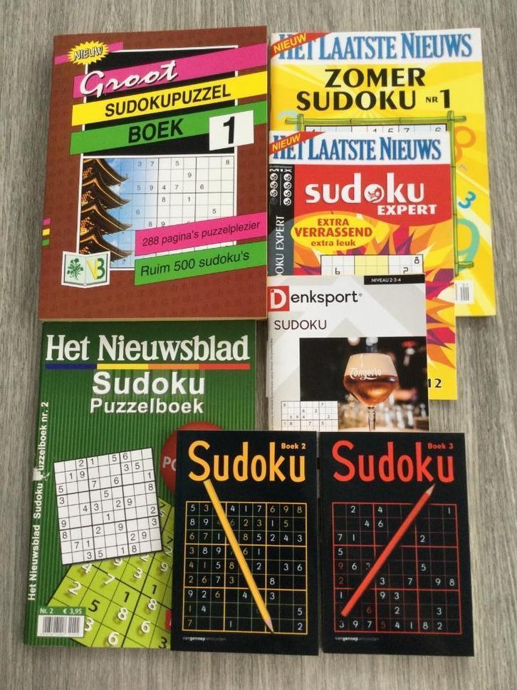 Pakket van 7 sudoku boeken. Nieuw en onbeschreven., Hobby en Vrije tijd, Denksport en Puzzels, Nieuw, Puzzelboek, Ophalen