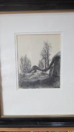 Pentekening huisje in de Kempen, Antiek en Kunst, Kunst | Tekeningen en Fotografie, Ophalen of Verzenden