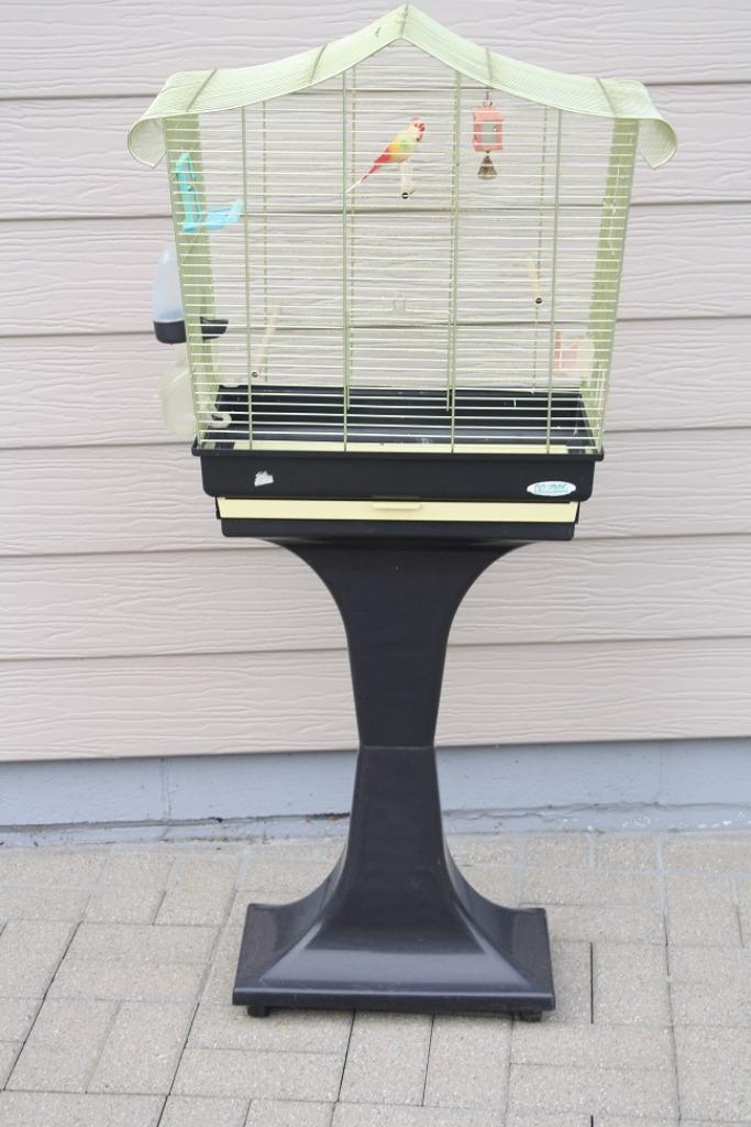 vogelkooi op voet, Dieren en Toebehoren, Vogels | Hokken en Kooien, Gebruikt, Vogelkooi, Metaal, Ophalen