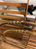 Koperen vintage bed met lattenbodem, Huis en Inrichting, Ophalen, Gebruikt