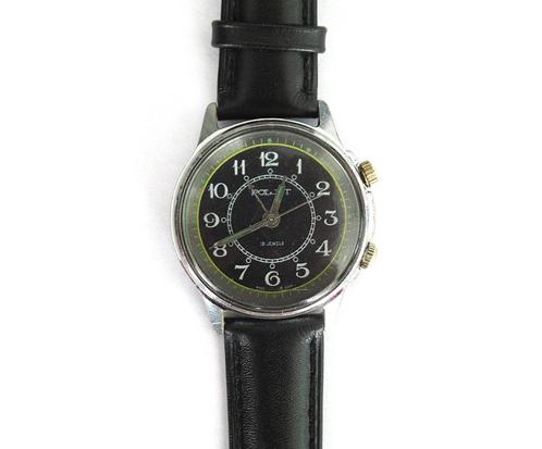 Vintage Poljot mechanisch alarm Sovjet herenhorloge uit de80, Handtassen en Accessoires, Horloges | Antiek, Ophalen of Verzenden